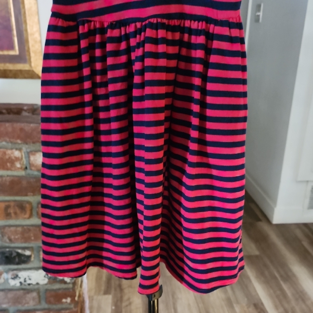 Popeye x Unique Vintage Red & Black Striped Retro Fit & Flare Dress - Picture 4 of 11